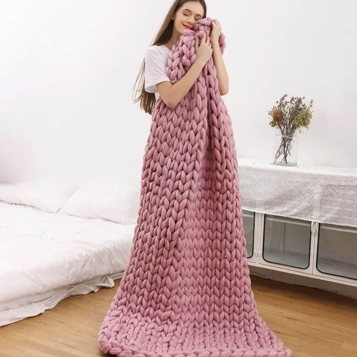 Plaid Tartan Becquet Gris Et Rose Poudré - Jeté De Canapé 100% Polyester Neuf