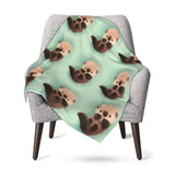 Plaid loutre vert
