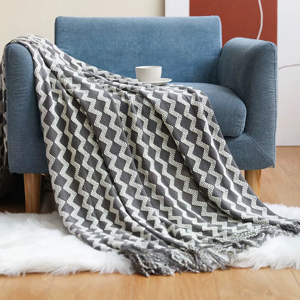 plaid scandinave noir et blanc