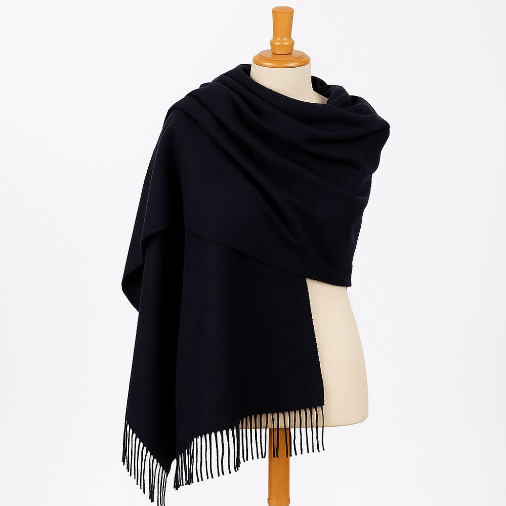 Écharpe hiver made in France de couleur noir