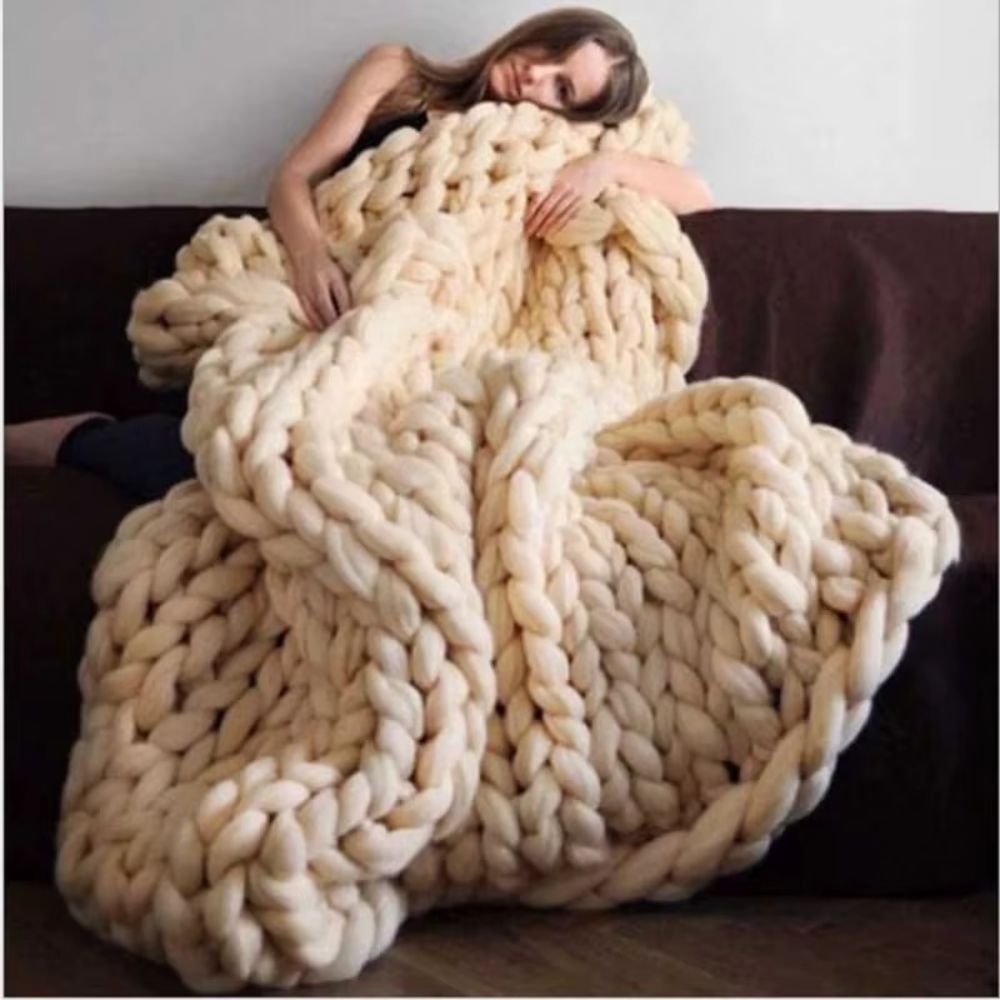 Grand plaid grosse maille