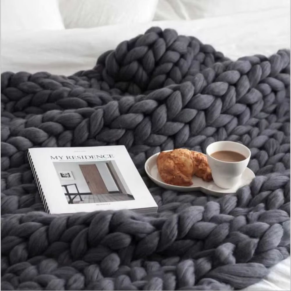 Grand plaid grosse maille
