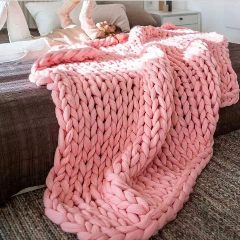 Grand plaid grosse maille