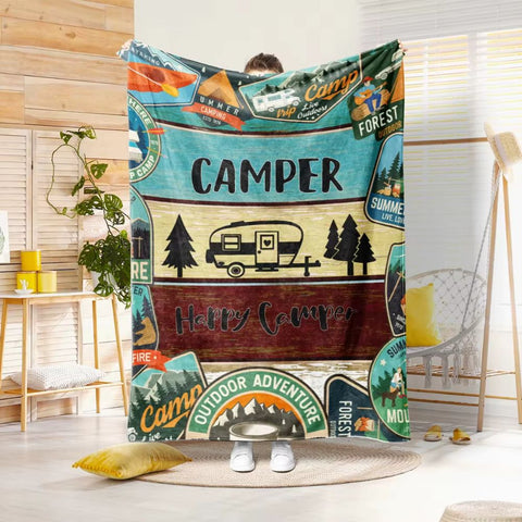 plaid camping car