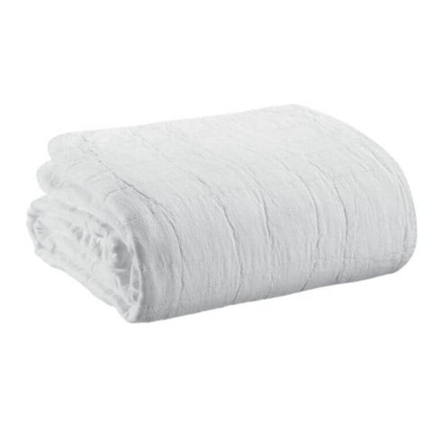 plaid canapé coton blanc