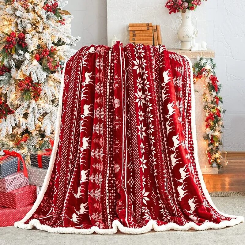 Plaid canapé noël