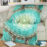 plaid mandala boho vert