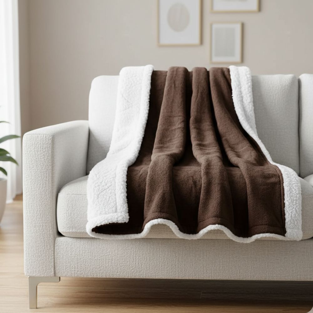 plaid marron foncé