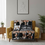 Plaid personnalisable photo sur un canapé