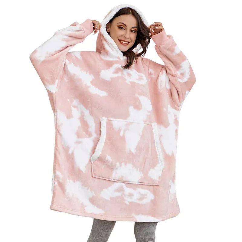 Rosa karierter Pullover