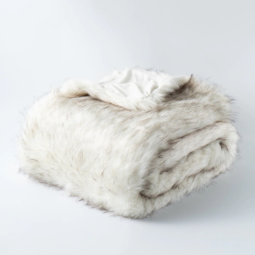 Plaid fausse fourrure de luxe
