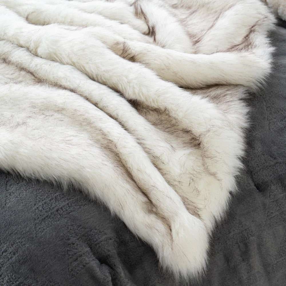 Plaid fausse fourrure de luxe
