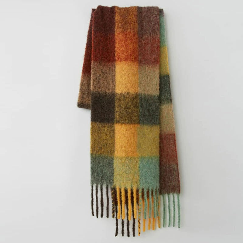 Grosse écharpe plaid femme