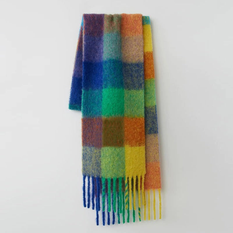 Grosse écharpe plaid femme