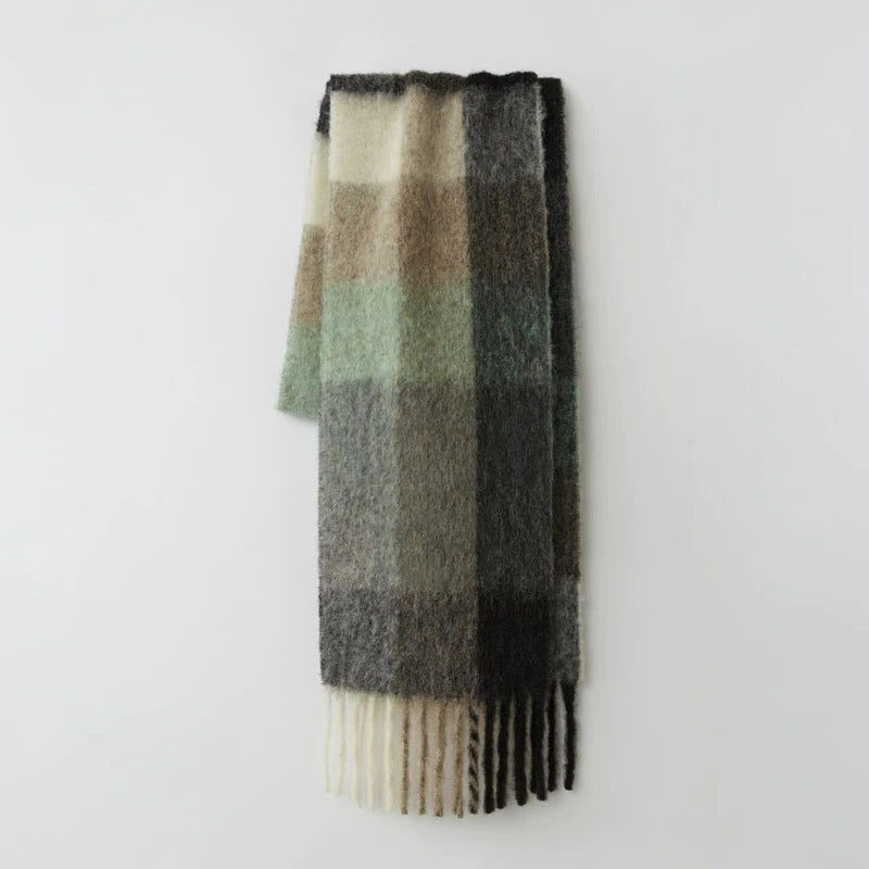 Grosse écharpe plaid femme