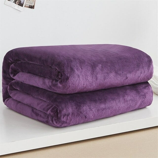 Plaid microfibre violet