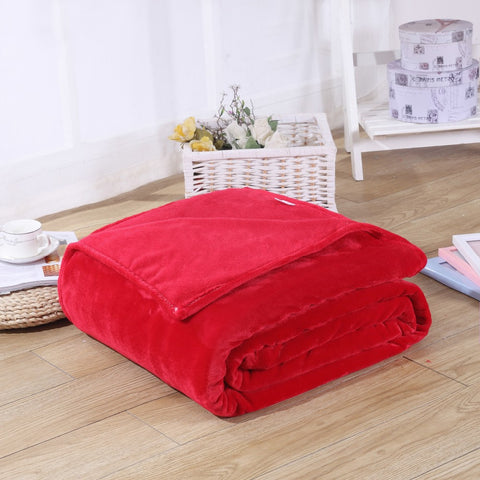 plaid polaire pas cher rouge
